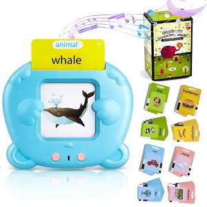 Talking Flash Cards for Toddlers, 224 Sight Words English Learning Flashcards for Kids, Autism Pocket Speech Therapy Toys, Española Vocabulary