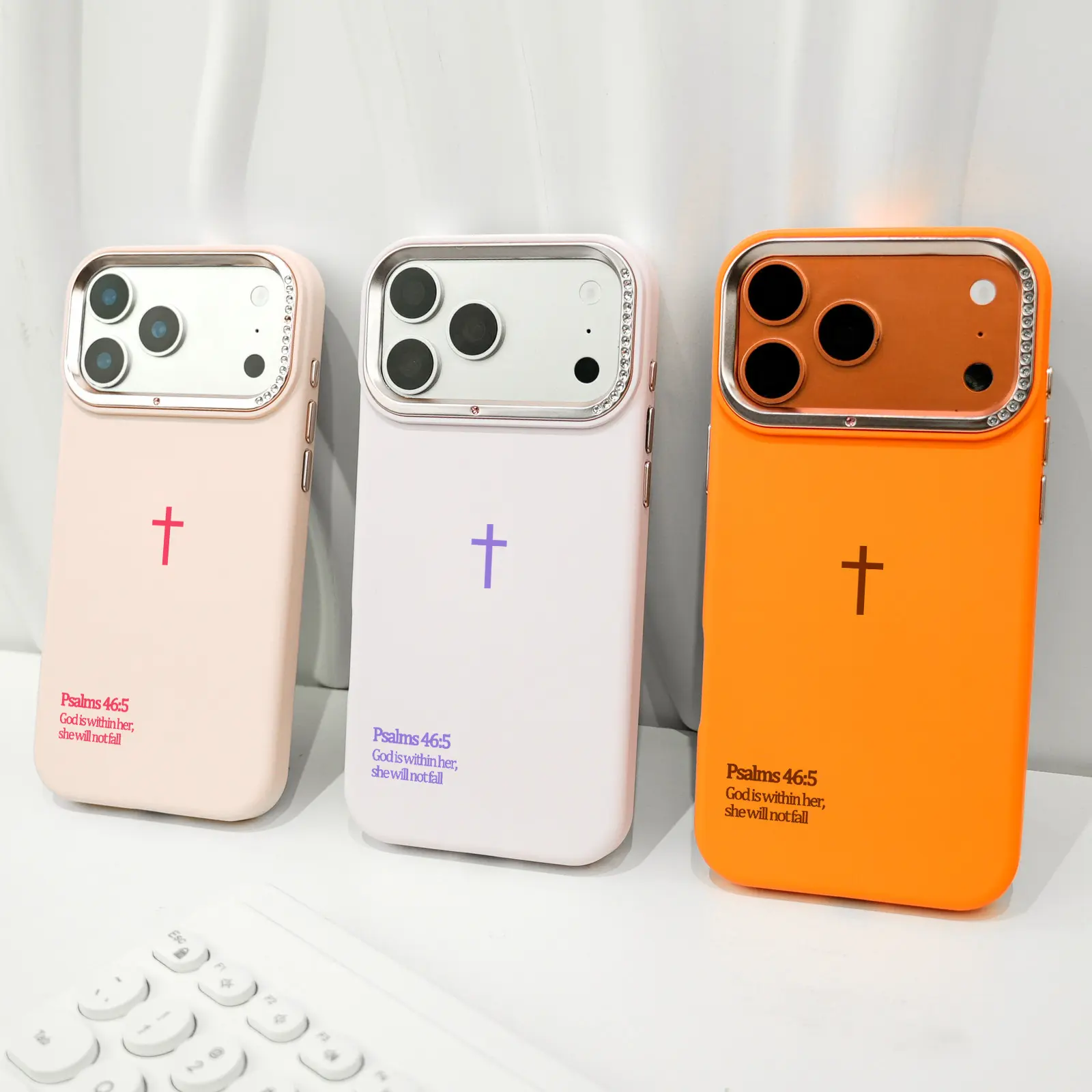Cross Bible Psalms Phone case for iPhone 17Pro Max Air 16Plus 15 14 13 12 11 cases, Dopamine Girl, Minimalist style, Faith, God is Gift, simplicity, Protective Silicone Cover, Protection Durable, Shockproof Drop, Advanced Anti-Scratch Silicone Case.HY57