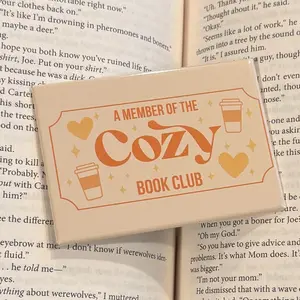 Cozy Book Club Fridge Magnet 2.5x3.5in - Bookish Magnet Decor