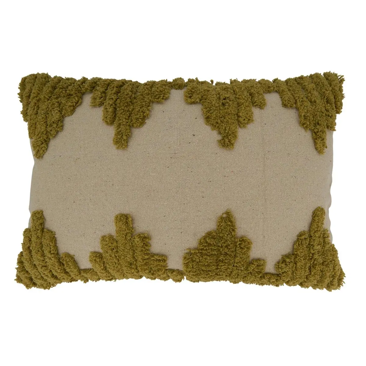 Saro Lifestyle 275.CS1320BC Glam Classic Soft Cotton 2-Tone Oblong Tufted Pillow Cover, 13x20 in. - Oblong Shape for Living Room Seating Areas, Refined Look