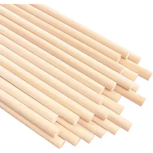 25 count Dowel Rods  Sticks Wooden Dowel Rods - 1/4 x 12 Inch Precut Dowels for Crafting, Hardwood Dowel Rod Assortment, Wooden Rod Sticks Doweling Rods, Cake Dowels for Tiered Cakes