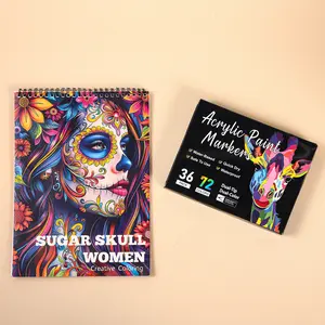 72 Color Acrylic Paint Marker Set, 1 Count Acrylic Paint Marker Pen, DIY Art Supplies for Rock, Glass, Wood, Canvas