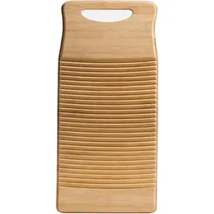 Anti-Slip Wooden Washboard,Easy to Use,Laundry Cleaning Board with Hanging Hole,Easy to Storage,Durable Scrub Board Washing Board for Laundry Room