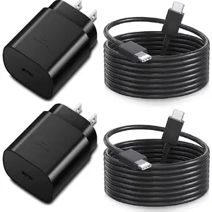 for Samsung Charger Fast Charging Cord 2-Pack Type C Fast Charger 25W USB C Charger Compatible with Samsung Galaxy A16 A15 A55 C55 S25 S25+ S24 S23 S22 S21 S20 Plus/Ultra/FE/Z Fold/Z Flip/Galaxy Tab
