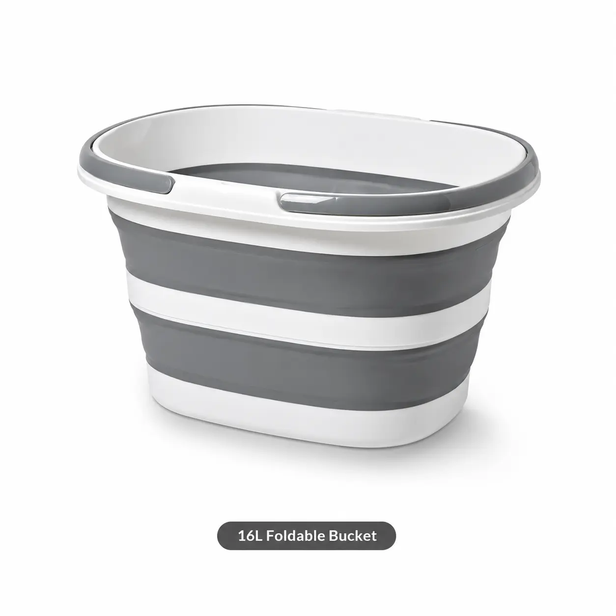 1pcs Collapsible 16L Lightweight Bucket with Handle - Smooth, Portable, Space-Saving Water Pail for Household Cleaning, Outdoor Camping