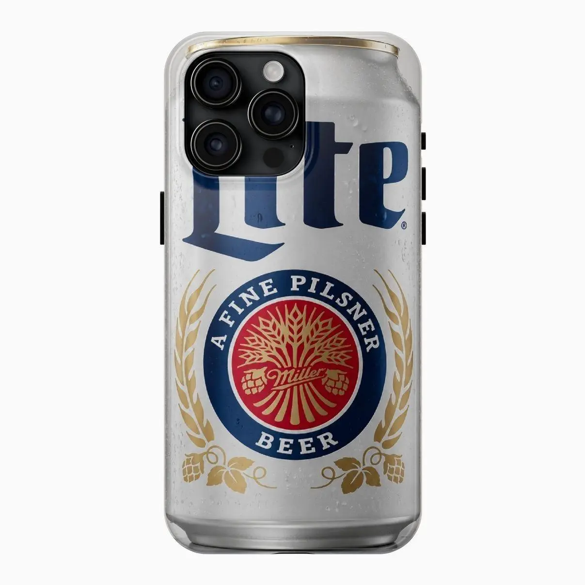 Retro Miller Lite Can Phone Case - Miller Lite A Fine Pilsner Beer Phone Case | Retro Brewery Cover - Phone Cover for iPhone 7-17 Pro Max / for Samsung S21-S25 Ultra O