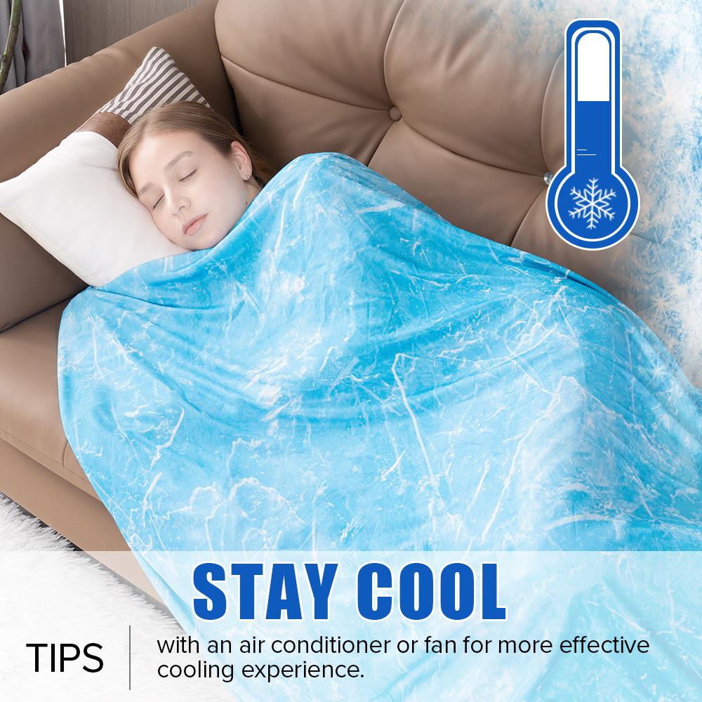Cooling Blankets for Those Who Sleep Hot - Soft Double-Sided Blanket for Your Bed, Couch, Or Sofa, Designed to Keep You Comfortable During Night Sweats