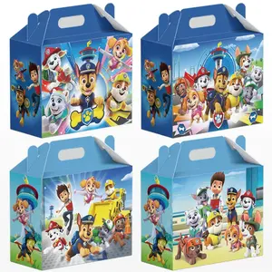 12PCS Paw Patrol Candy Box Happy Birthday Party Decoration Cute Creative Anime Kids Gifts Packaging Box Baby Shower Supplies Bag