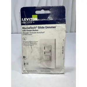 Leviton IPL06-10M IllumaTech Slide Dimmer in White, Ivory, or Light Almond