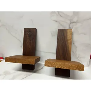 Walnut and Oak wall sconce/shelf