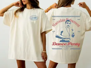 Macrodata Refinement Team Graphic Tee, Funny Retro Lumon Dance Party T-Shirt, TV Show Inspired Merch to Buy with Your Severance Pay