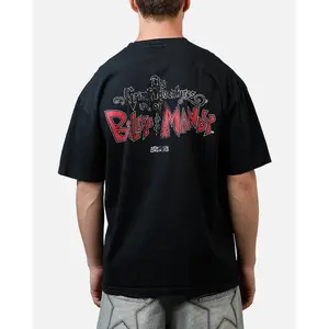 73Studio X Cartoon Network Bill & Mandy Grail Vintage T-Shirt Black Acidwash