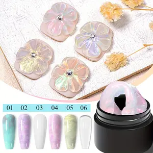 OsNailmall 6-Piece Solid Nail Extension Gel Set, Non-Stick Hard Gel for Home Salon Manicure DIY Gel Nail Art, Carving Gel