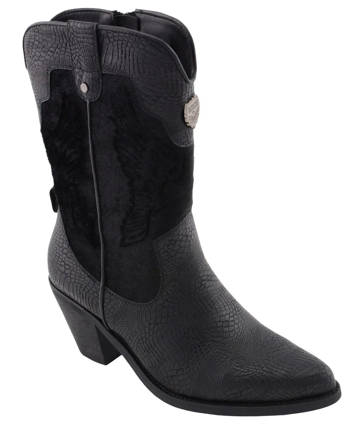 Milwaukee Leather Women's Women'S Snake Print Western Boot Round Toe - Mbl9441