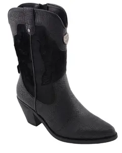 Milwaukee Leather Women's Snake Print Western Boot Round Toe - Mbl9441