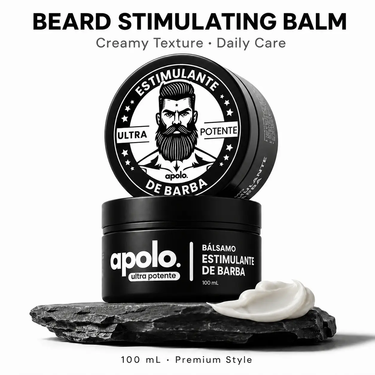 Apolo Beard Growth Solution with Minoxidil -Men's DenseFormula, Powerful Follicle Revitalizer for Severe Alopecia &Patchy Beards, Beard Thickening & Full Growth Enhancement