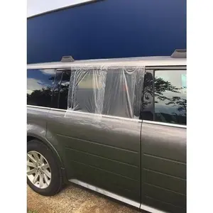 17.5 Inch Wide Waterproof Window Film – 12 Feet XL Roll for Temporary Window Repair – DIY Clear Plastic Sheeting for Cars and Home – No Sticky Residue, Easy to Install – Durable Weatherproof Covering carpet  tape