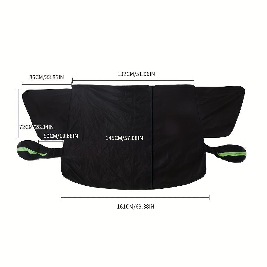 Windshield Cover with Straps Anti-Wind - Foldable All-Season Car Sunshade Protector, Reflective UV Heat Block Dustproof, Easy Install for Most Vehicles Durable Weatherproof