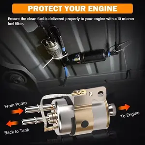 255LPH Inline High Pressure EFI Fuel Pump GSL392 | External Fuel Pump with Install Kit for LS Swap LS1 LS2 LS3 | Universal Hot Rod Muscle Car