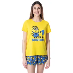 Despicable Me Womens' Minions 1 In A Minion Sleep Pajama Set Short