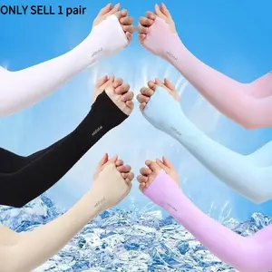 Unisex Summer Cycling Arm Sleeves, UV Protection Light Ice Silk, Comfortable Fit for Outdoor Activities, Ideal for Sports & Travel, Soft Protective Sleeves