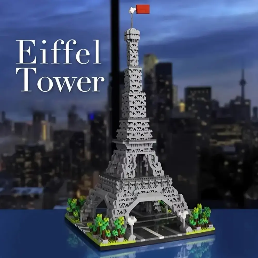3150pcs Eiffel Tower Building Blocks Set｜World Landmark Micro Bricks Model, Collectible Building Blocks, Creative Building Blocks, Romantic French Style with Fine Details, Perfect for Collectors, Home Display, and Holiday Gifts