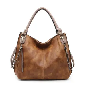 Jen & Co Connar Tote with Side Pockets, Brown Leather, Adjustable Straps, Ideal for Everyday Use