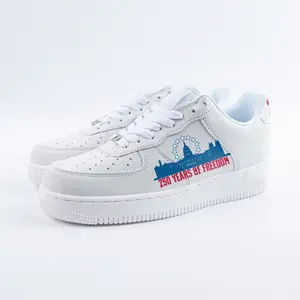 Custom United States 250th Celebration Men & Women Force White  Sneakers Shoe