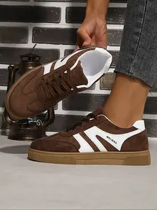 Women's Casual Patchwork Breathable Walking Sneakers, Comfortable Rubber Sole, Textile Upper, Low Top, All Seasons, Spring & Fall Wear