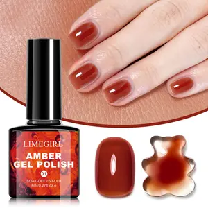 LIMEGIRL 8ML Tortoiseshell Amber Gel Nail Polish 2026 New Release Tortoiseshell Amber Gel Nail Polish