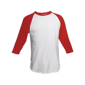 Raglan Red Sleeved T-Shirt - Comfortable Casual Wear