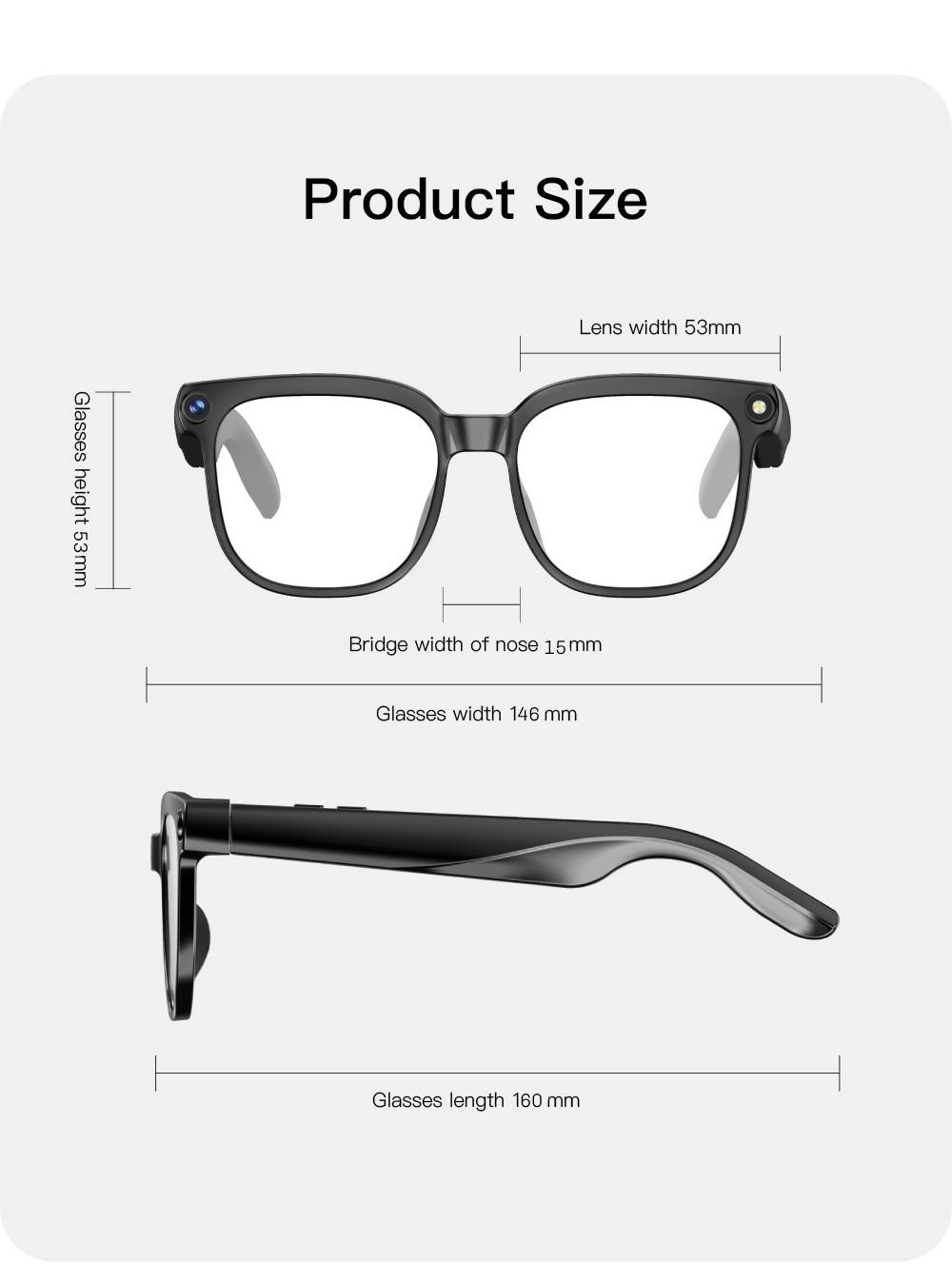 Smart AI Camera Glasses with 8MP Photochromic Lenses ,Button Touch Adjustment for Travel Outdoor Adventures Hands-Free Photography 160+Languages Real-Time Translation Bluetooth Wireless Wearable Video Recording UV Protection