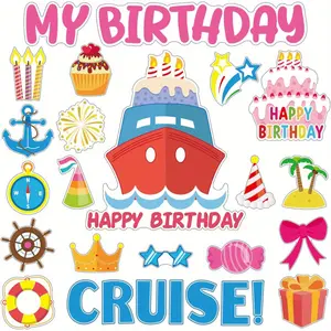 27pcs Numbered 1-27 Funny Birthday Cruise Door Magnets - Reusable Rubber Magnetic Decorations Suitable for Cruise Ship Cabin, Refrigerator, Office, Car - Party Favors & Numbered Magnets for & s - Home Decor