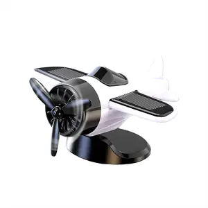 Solar Powered Rotating Airplane Dashboard Decoration, Abs Material, No Charging Required, Creative Car Interior Decor, Car Ornament, Ideal Gift for Aviation Enthusiasts