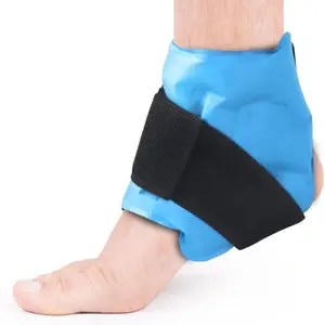 Rechargeable Ankle Ice Pack Wrap, Ankle Compression Cuff for Swelling Relief, Durable Gel Bead Design for Injury Recovery & Pain Management