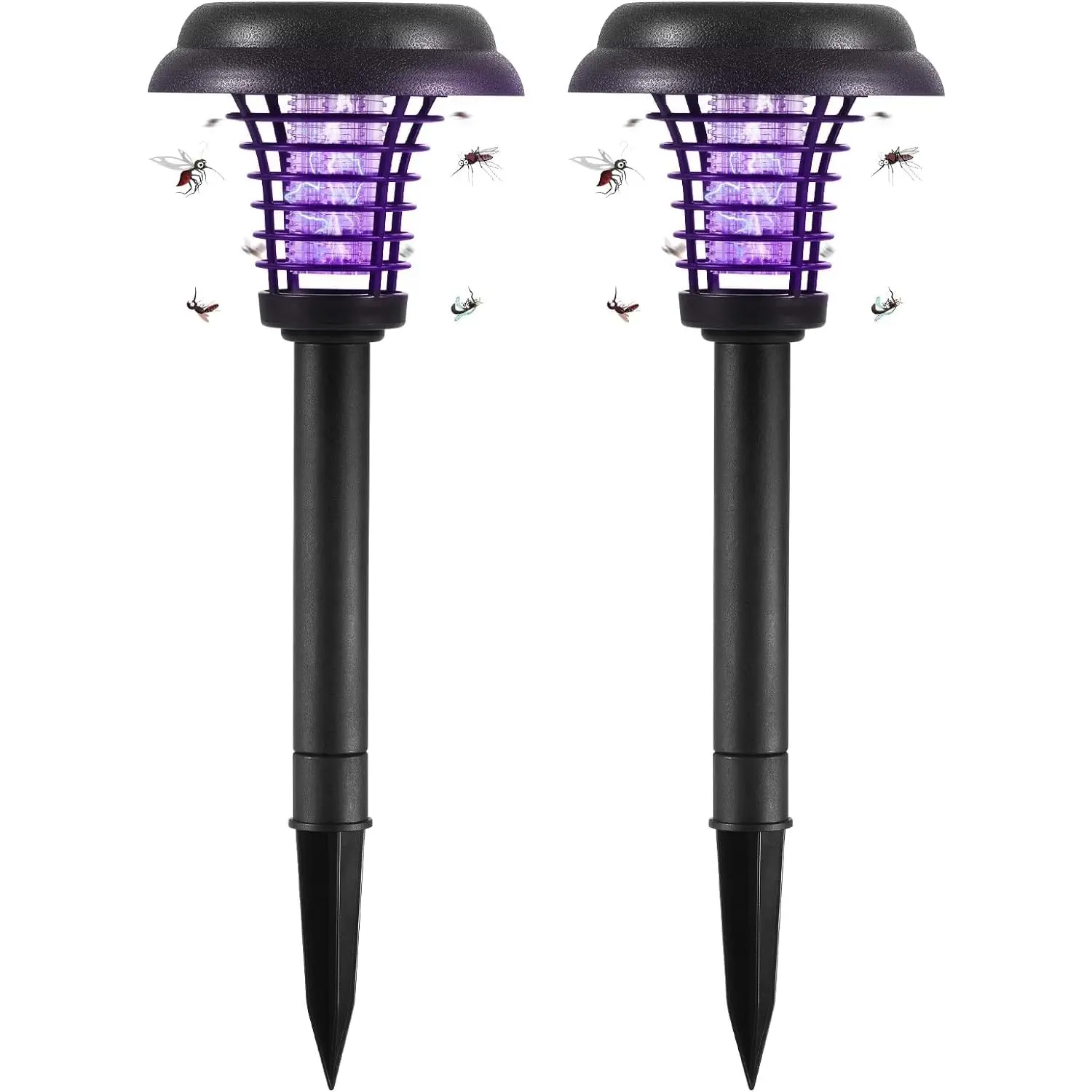 Outdoor Bug Zapper for Lawn, Solar Mosquito Repellent Mosquito Zapper Killer Waterproof Lamp Repellent for Outdoor Patio Garden Lawn Pathway