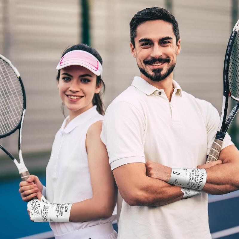 2 count Christian  Athletic Tape 2IN X 23FT Cotton Wrist Sport Tape with Jesus Bible Verse for Soccer Football Sports Baseball Gymnastics Athlete Injury(White,Luke 11:28)