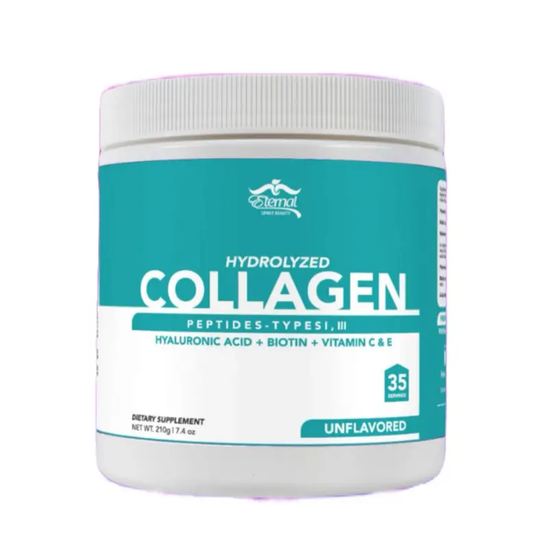 Femol Hydrolyzed Collagen Peptides Types I III with Hyaluronic Acid Biotin Vitamin C & E Unflavored 210g 35 Servings Colagen
