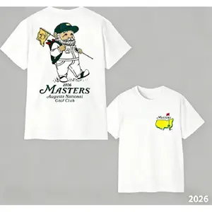 ⛳[100% Cotton][Graphic Tee]Masters 2026 Menswear T-Shirt, Augusta National Golf Club Design, 2-Sided Graphic Shirt, Perfect for Golf Enthusiasts & Casual Wear, Premium Cotton Tee, Ideal Gift for Men, Trendy Golf Apparel for Him
