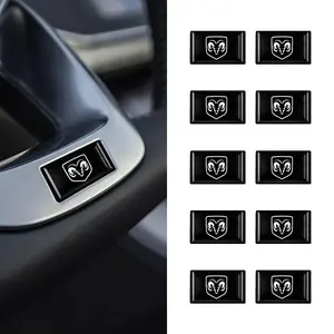 3D 10/20pcs Epoxy Resin Emblem Stickers Decals Truck Sticker Interior Auto Accessories For Dodge Ram 1500 SRT SXT Challenger Durango Charger Grand Caravan Dart Journey Avenger Nitro Car Interior Decor