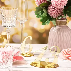 Acrylic Number Place Card Set for Weddings, Banquets & Birthdays, Durable Table Name Cards, Elegant Design for Events, Fun Party Cards