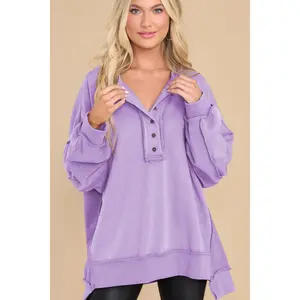 Exposed Seam Long Sleeve Sweatshirt