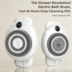 Wall-Mounted Automatic Intelligent Bathing Machine, Adjustable Up-Down Electric Shower Brush, Multi-Functional Back Massage Tool