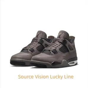 Retro Mid-Top Basketball Shoes in Dark Brown Suede with Breathable Mesh Panels