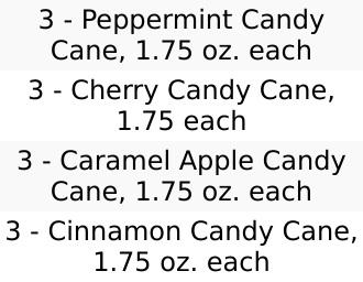 12 Candy Cane Gift Box