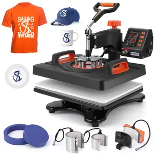 【GARVEE】6 In 1 Heat Press Machine, 12" X 15" Professional Sublimation Machine For T-Shirts, 3 Preset Modes Heat Transfer Machine, 360° Swivel Away, 0-410℉