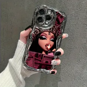 Phone Case - 1pc Cool Girl Mirror Splash-Proof Phone Case Suitable for Various Iphone Including iPhone 17 Air 16 15 14 13 12 11 Pro Max Plus  Is a Popular Birthday Gift, Business Gift, Durable, Anti-Stain, Anti-Fingerprint