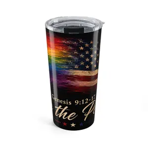 American Flag Tumbler 20oz | Genesis 9:12-17 Scripture