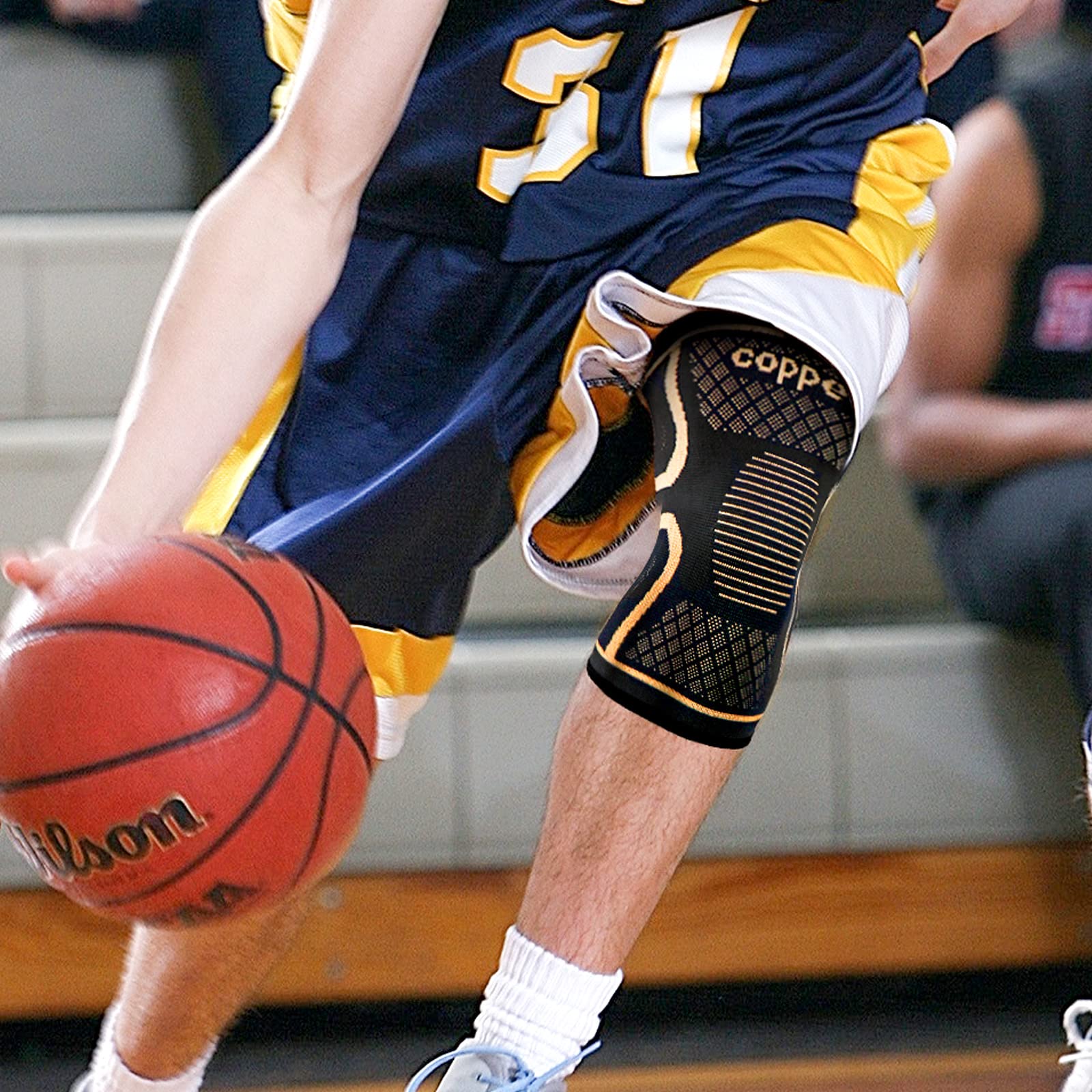 ARITAUM Copper Knee Braces for Men and Women (1 pair) -Knee Supports Copper Compression Knee Sleeve for Knee Pain, Arthritis, Sports and Recovery Support