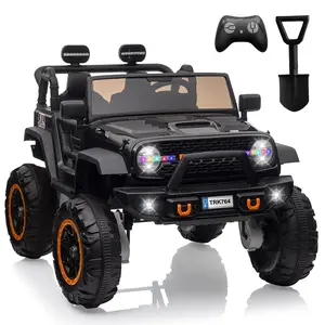 24V Ride on Car Toys, Remote Control 4 Wheels Electric Power Car for Toddlers Kids Boys Girls, 2 Seater Motorized Ride on Cars Vehicle,Black